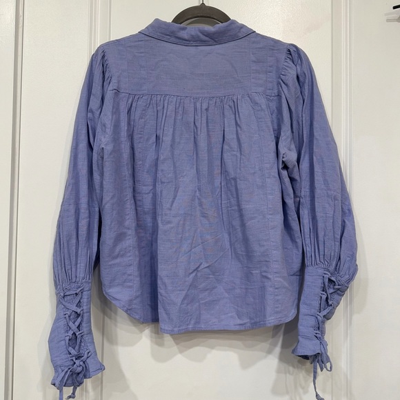 Free People Lavender Button-Up Blouse - Picture 4 of 6